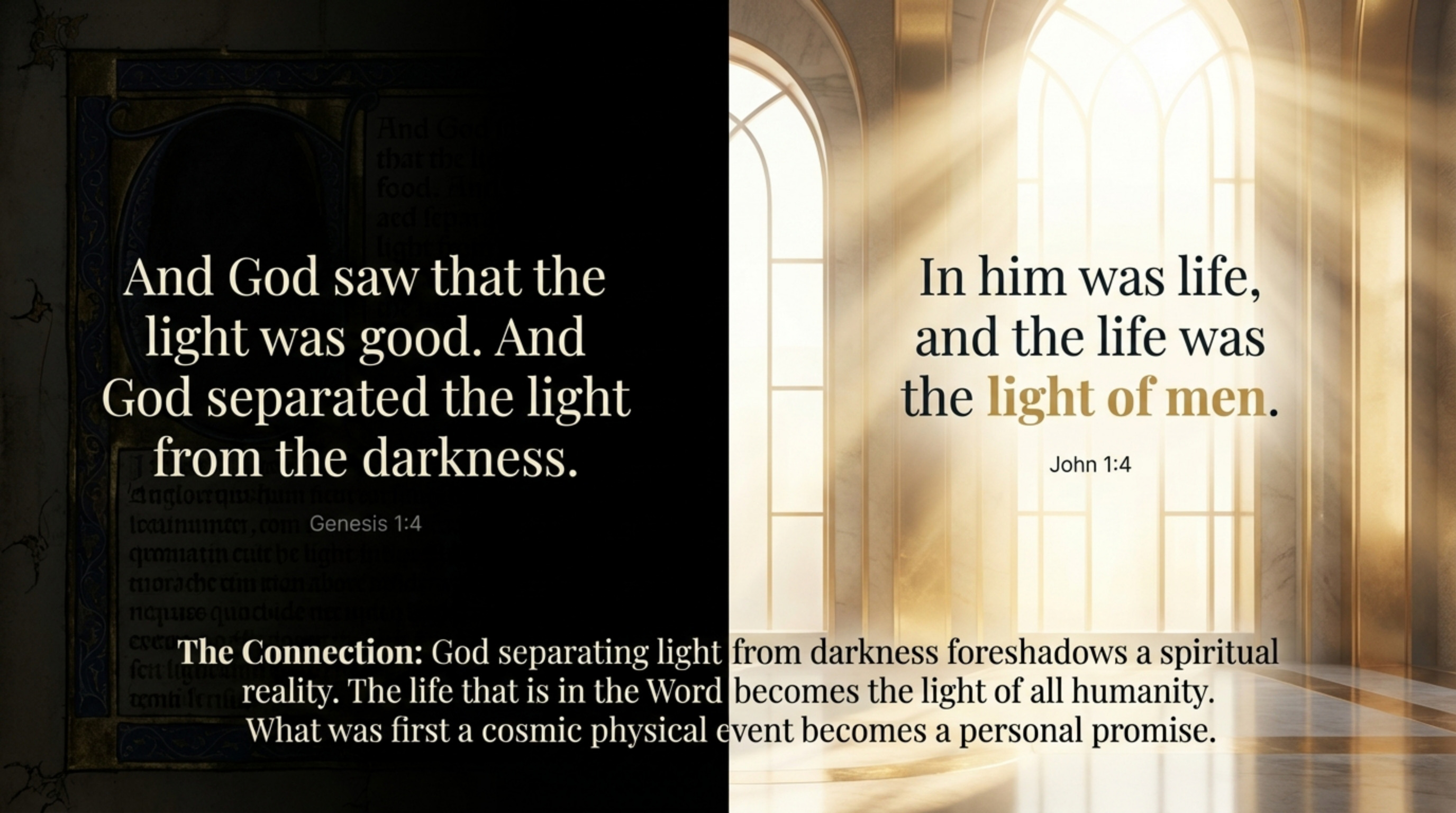 Visual Study Card — Genesis 1:5 × John 1:5