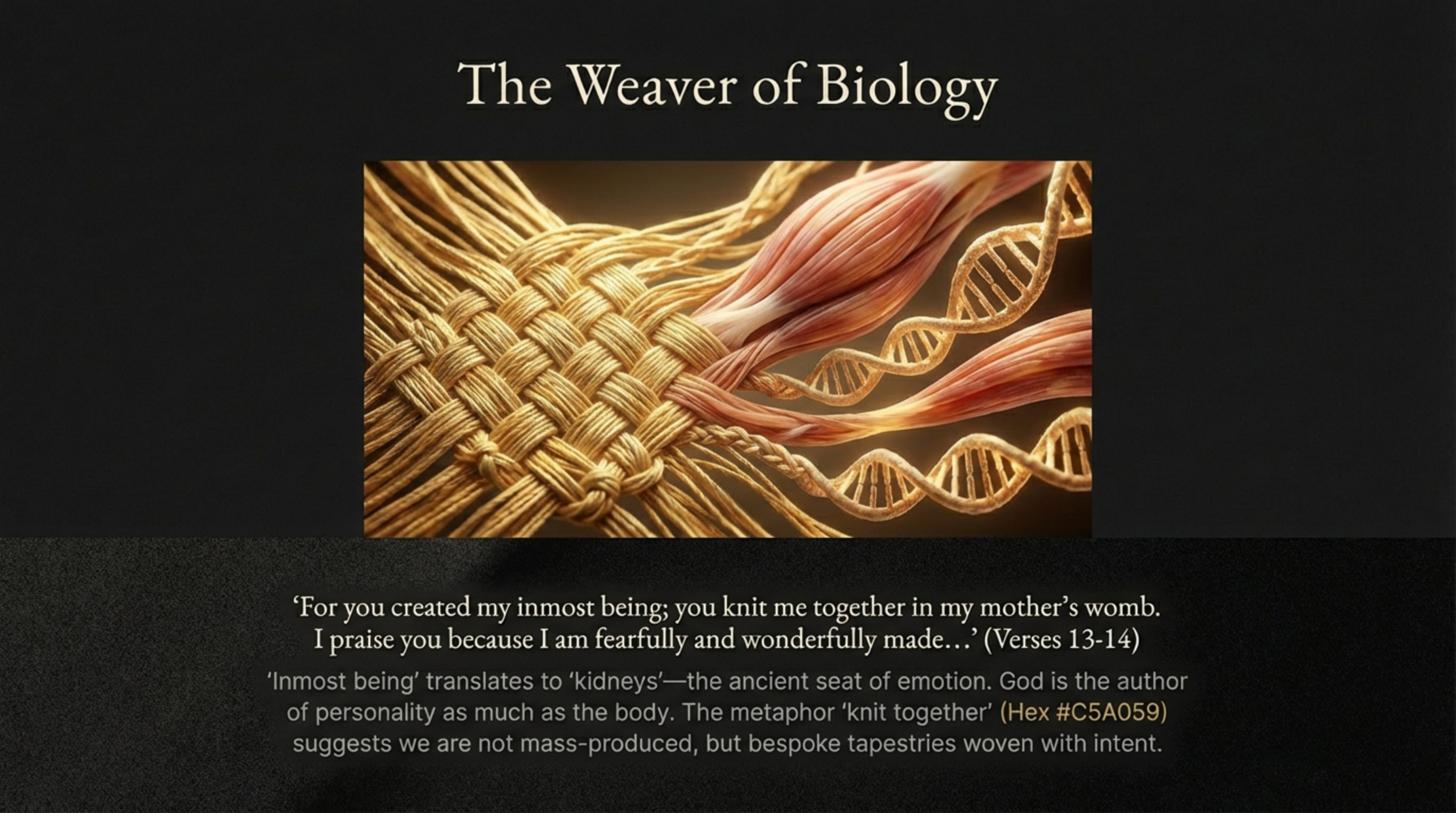 The Weaver of Biology