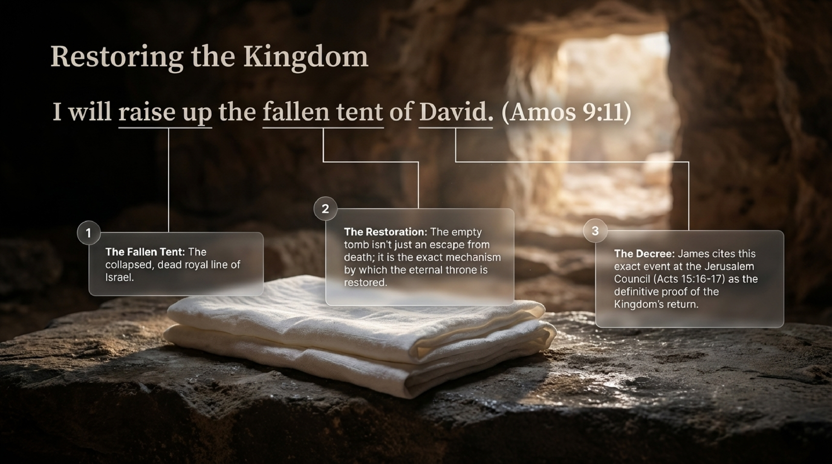 Restoring the Kingdom — Amos 9:11 to Acts 15:16