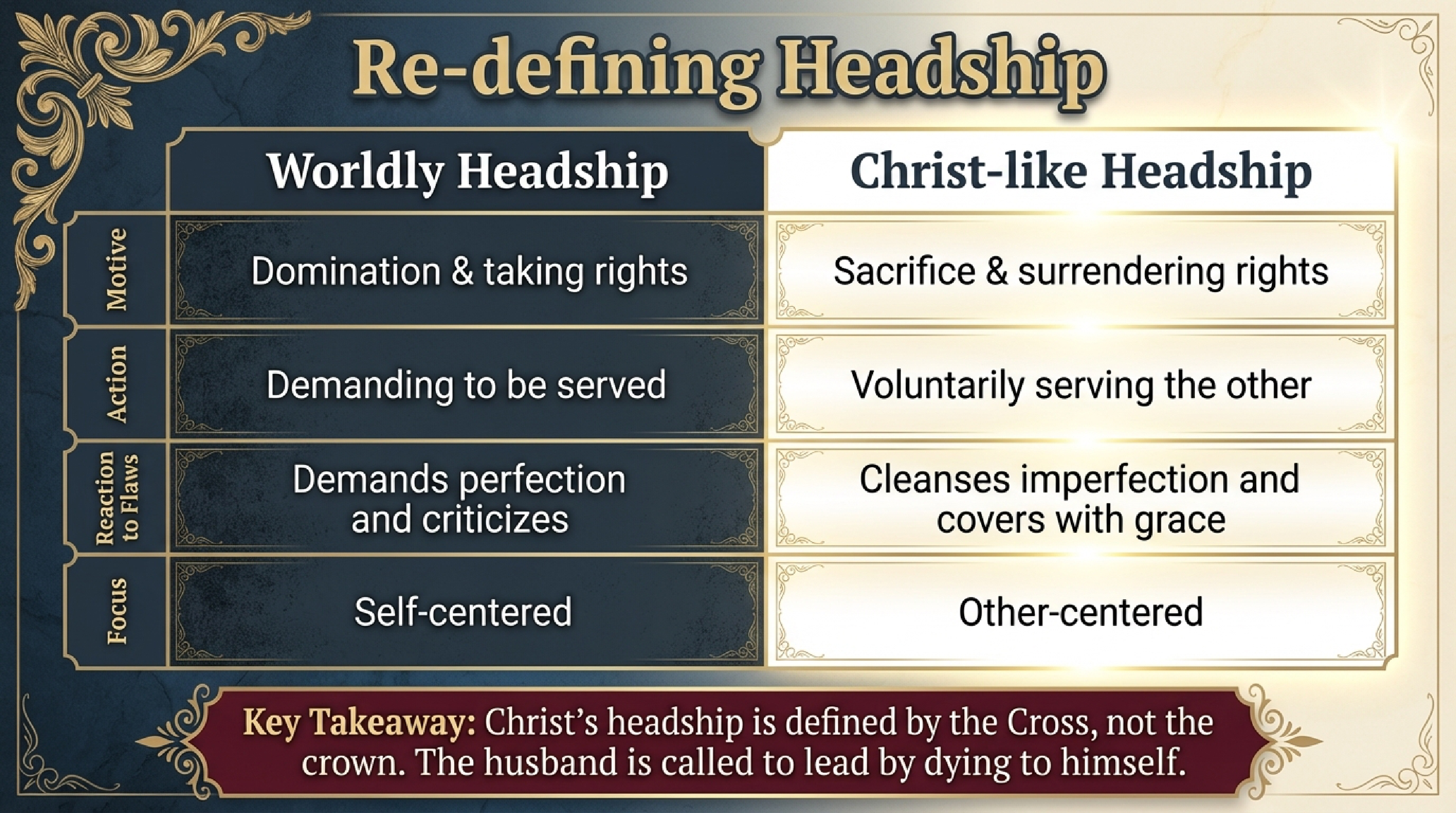 Re-defining Headship — Worldly vs. Christ-like